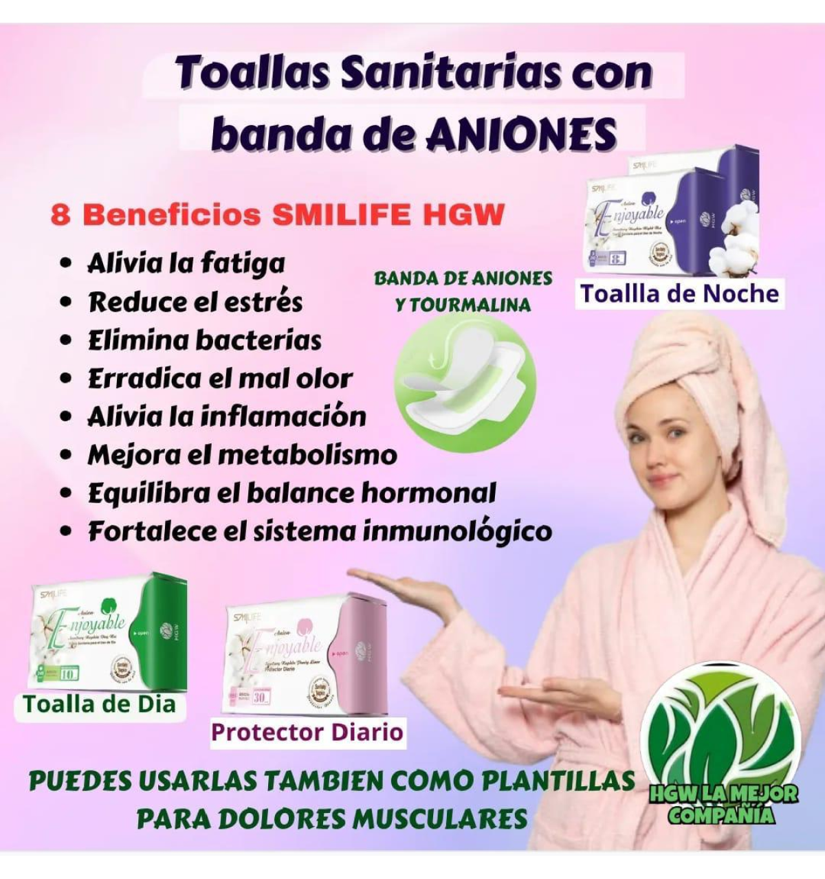 Toalla sanitaria de uso diario